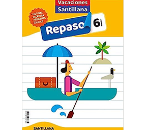 Libro de repaso para verano Editorial Vacaciones Santillana.