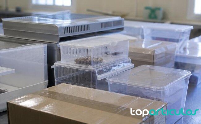 Material de transporte inspeccionado por comercio ilegal de fauna Cajas de transporte revisadas en una operación contra el comercio ilegal de fauna