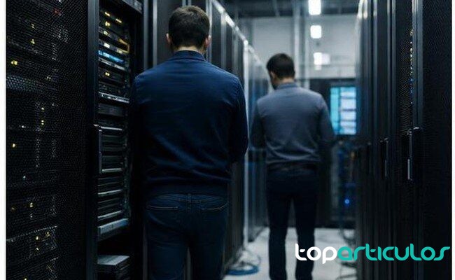 Sala técnica con equipos informáticos durante una investigación digital