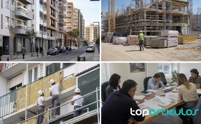 Construcción de vivienda asequible Obra residencial de vivienda asequible en una ciudad española