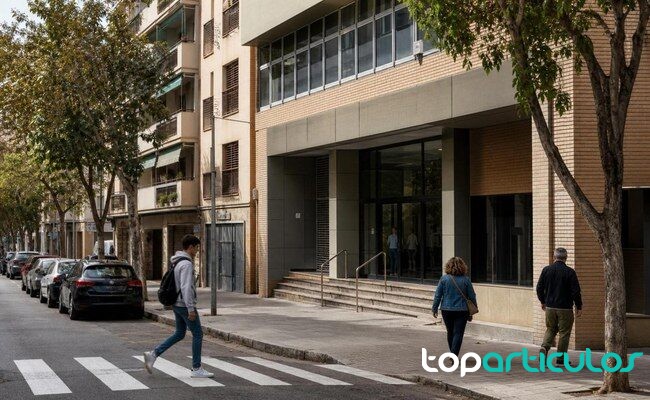 Financiación pública para vivienda Exterior urbano con oficinas públicas y edificios residenciales