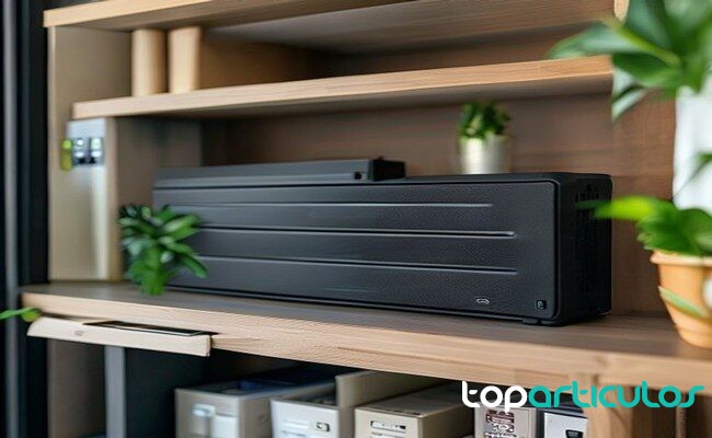 Discos duros almacenados de forma ordenada en una oficina doméstica discos externos para guardar archivos importantes