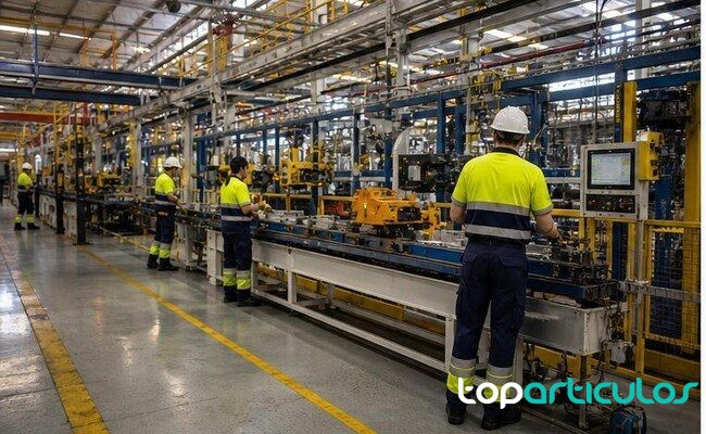 La producción industrial acelera en mayo y sube un 3,4% en España Produccion industrial en Espana