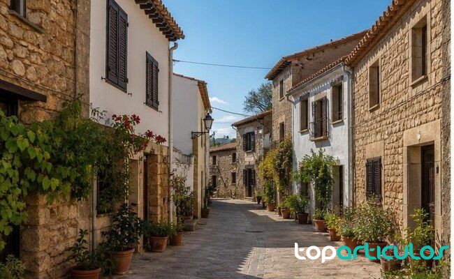 turismo rural en verano en un pueblo tranquilo