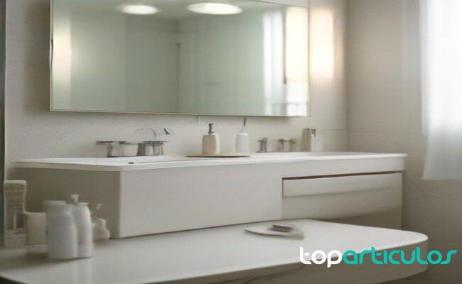 Toalla y productos básicos para cuidado facial en un baño ordenado rutina facial sencilla y respetuosa