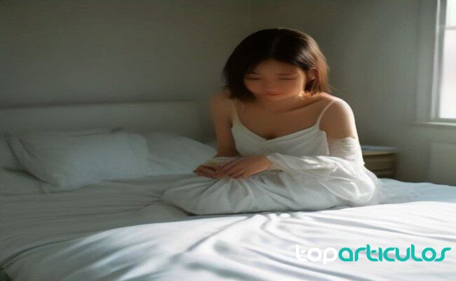 Persona colocando sábanas ligeras de algodón en una cama ropa de cama ligera para noches calurosas