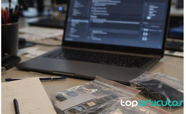 Material tecnológico analizado en una investigación sobre fraudes digitales equipos informáticos revisados durante una investigación de ciberestafas