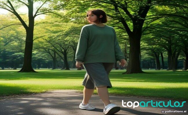 caminar 30 minutos al día en un parque urbano